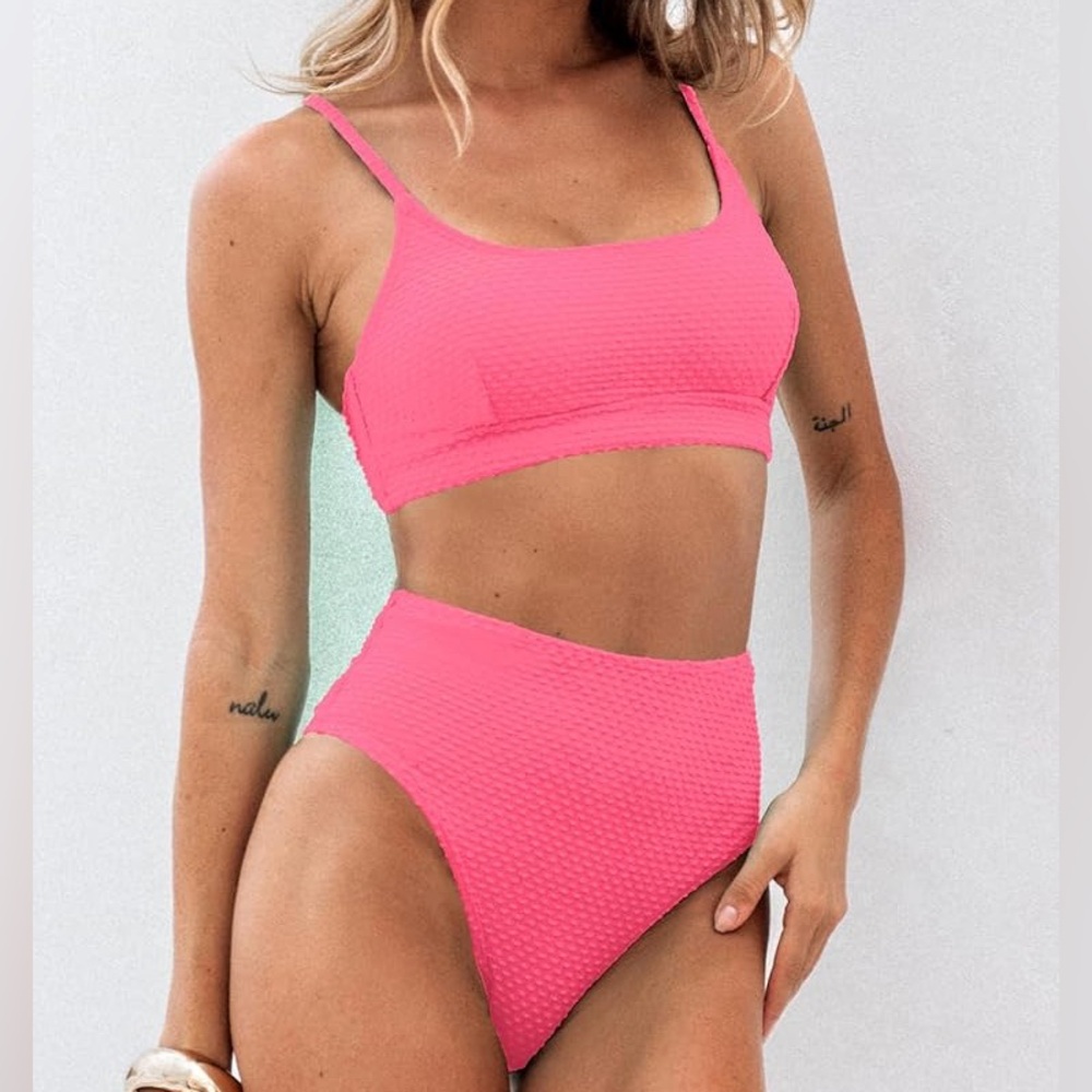 Cupshe Pink Bikini Set Swimwear
